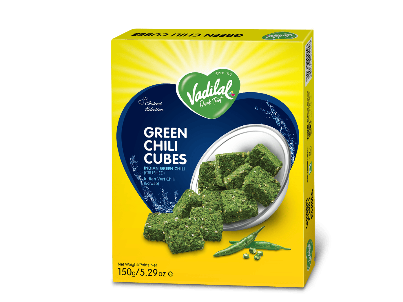 Vadilal Hari Mirch Cubes (Green Chilli Crushed) 150g