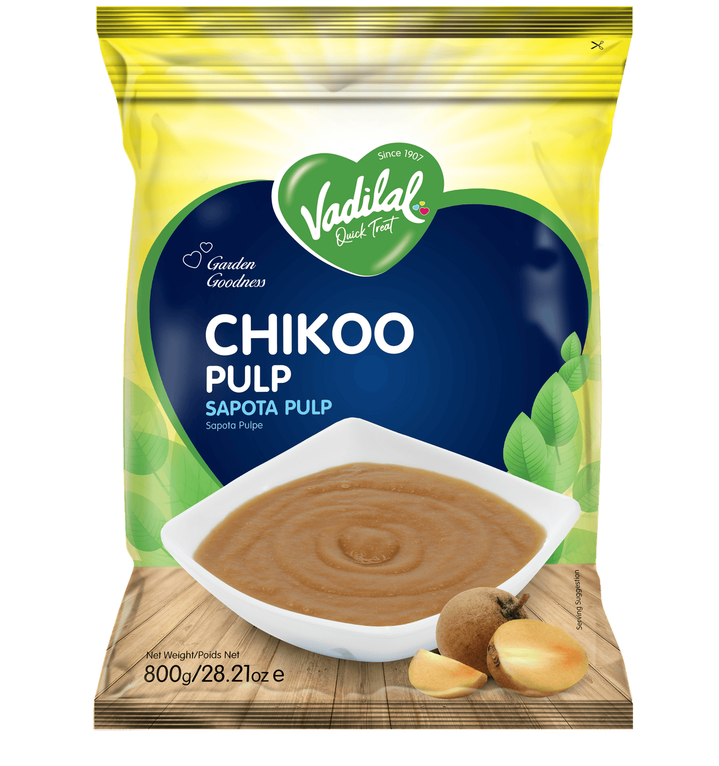 Vadilal Chikoo Pulp (Sapota Pulp) 800g