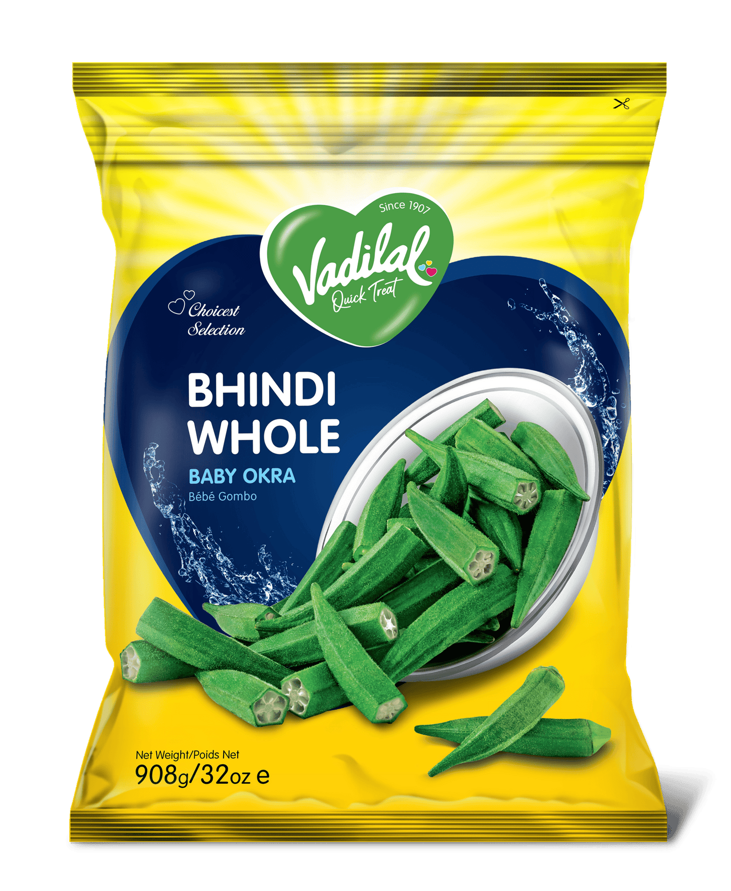 Vadilal Bhindi Whole (Baby Okra) 908g