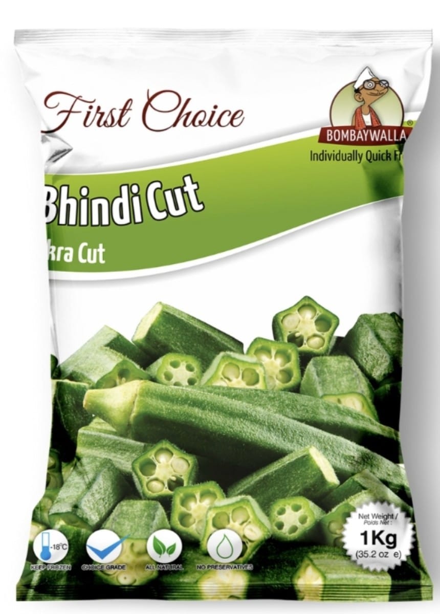 Bombaywalla Frozen Okra (Bhindi) Cuts 1Kg