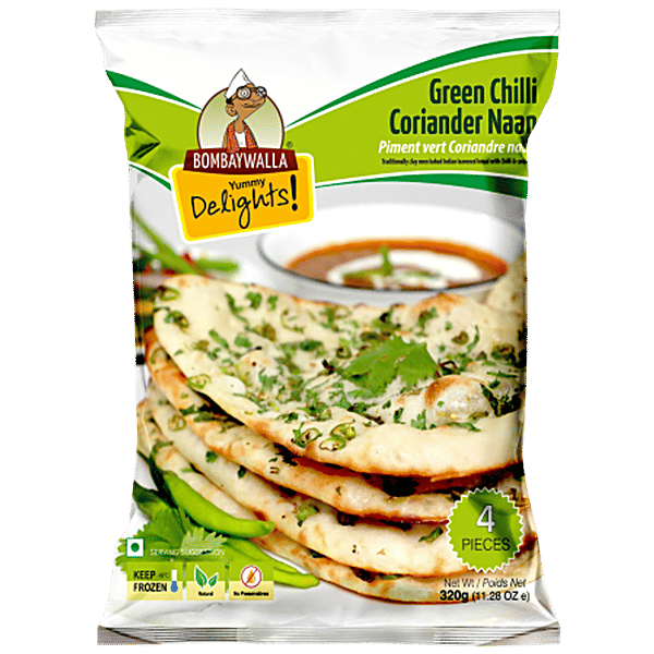 Bombaywalla Chilli Coriander Naan 80g x 4pc