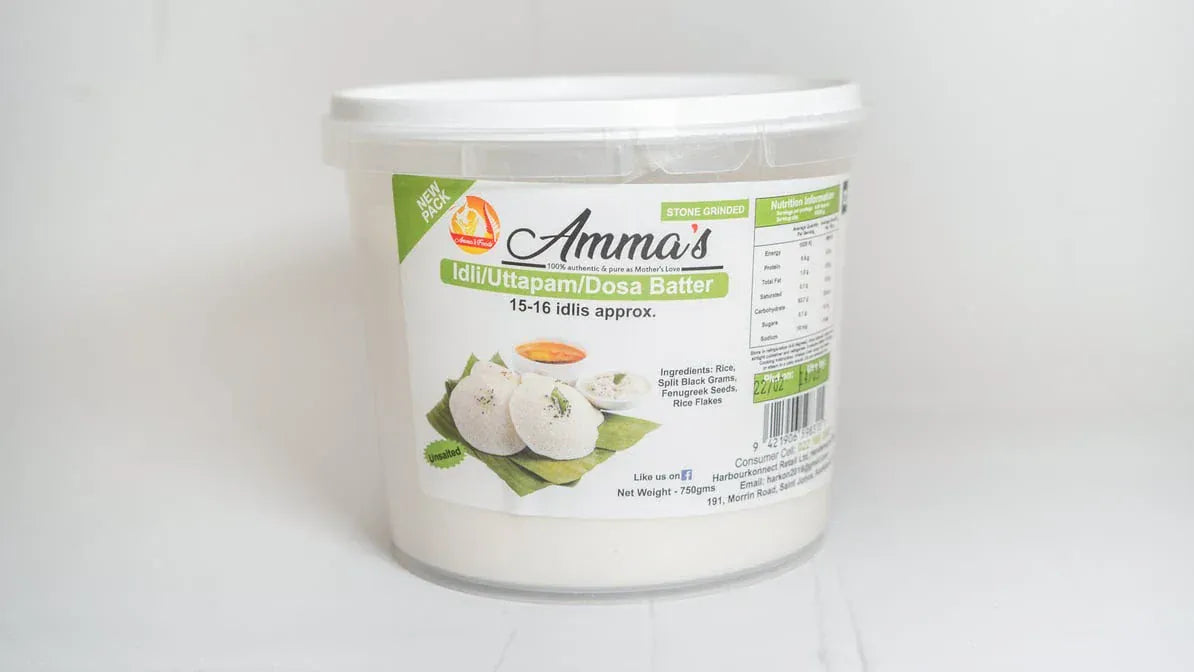 Stone Grinded Idli/Dosa/Uttapam Batter 750g (Unsalted) (Amma's)