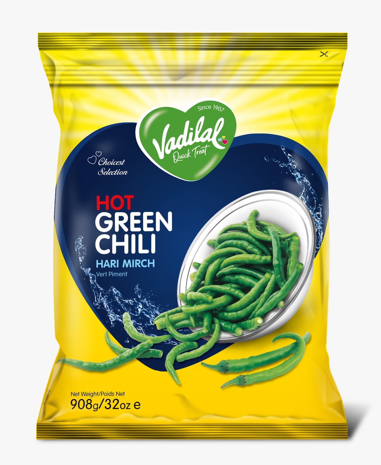 Vadilal Whole Green Chilli 908g