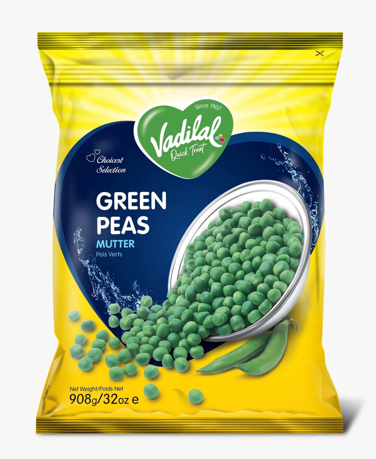 Vadilal Matar Green Peas 908g