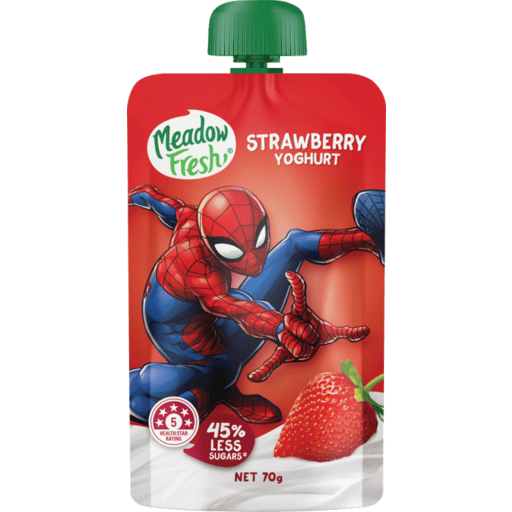 Meadow Fresh Yoghurt Strawberry Pouch 70g