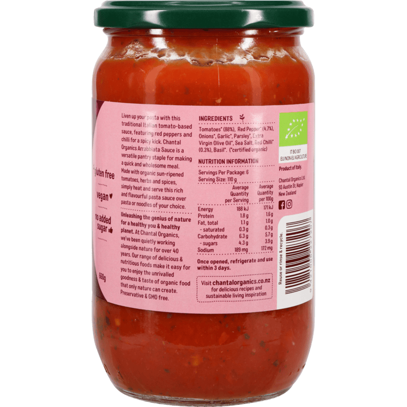 Arrabbiatta Pasta Sauce 660g