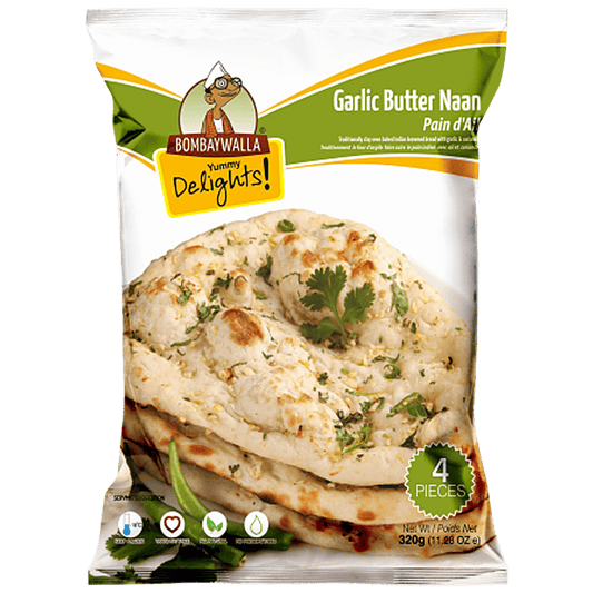 Bombaywalla Garlic Naan Bulk 80g x 16pcs