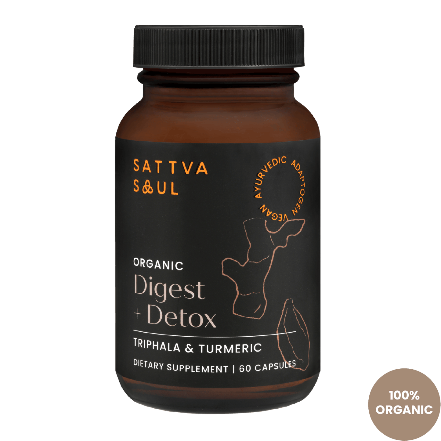Organic Triphala and Turmeric Capsules (60 Capsules)
