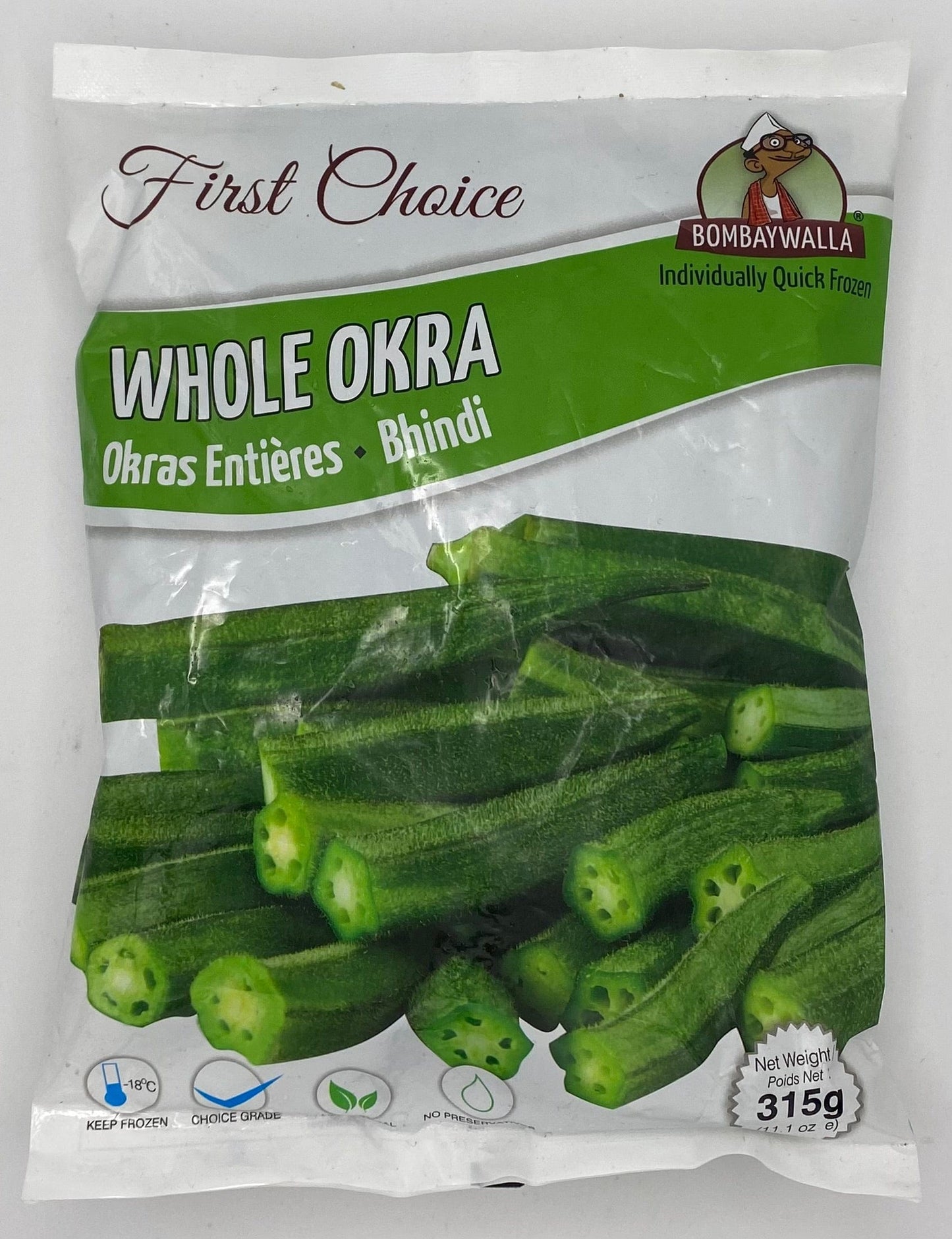 Bombaywalla Frozen Okra Whole 1Kg