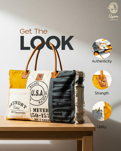 Qyom Bag Multicolour - Vintage Canvas Bag
