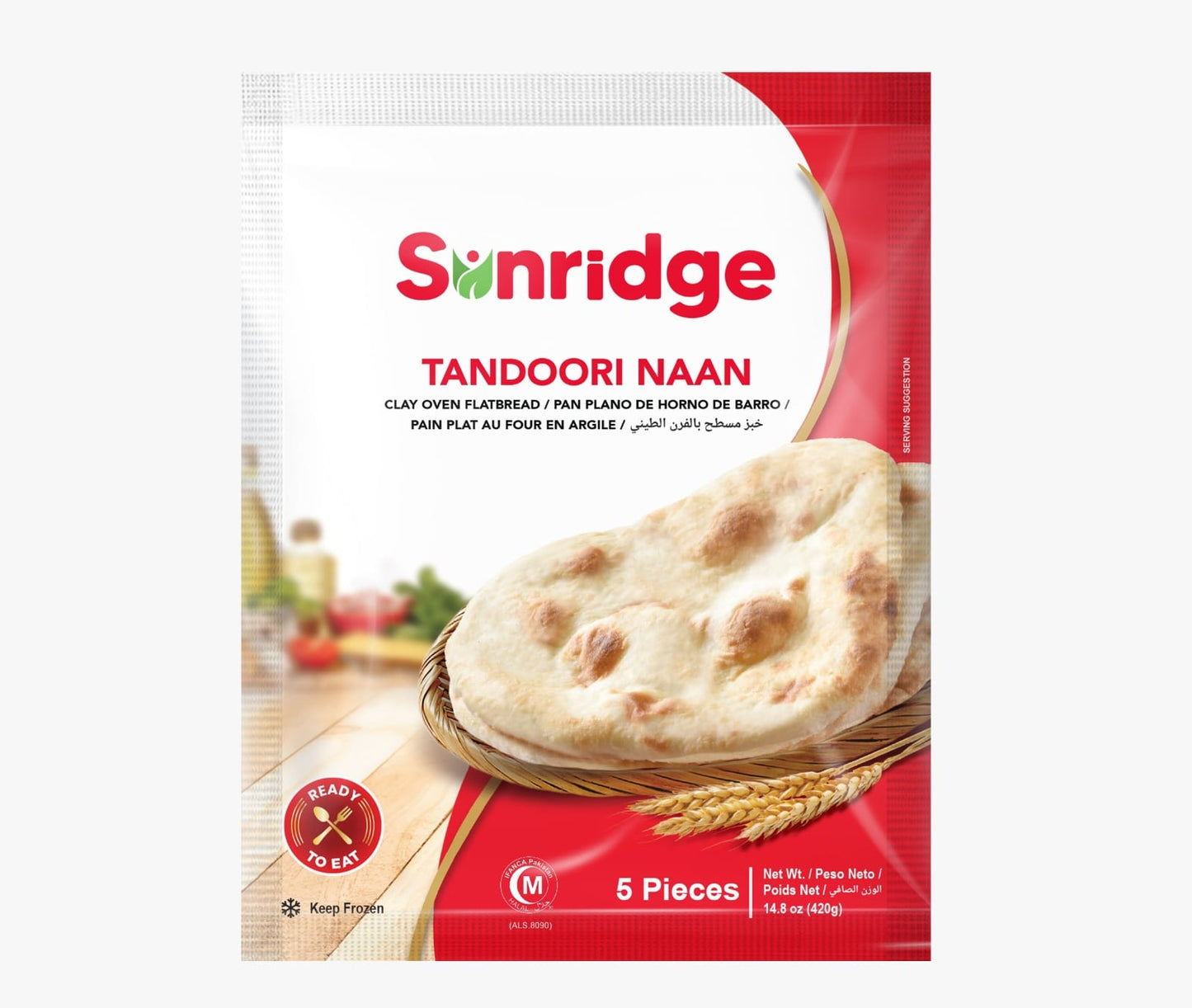 Tandoori Naan 84 g x 5 Pcs (Sunridge)