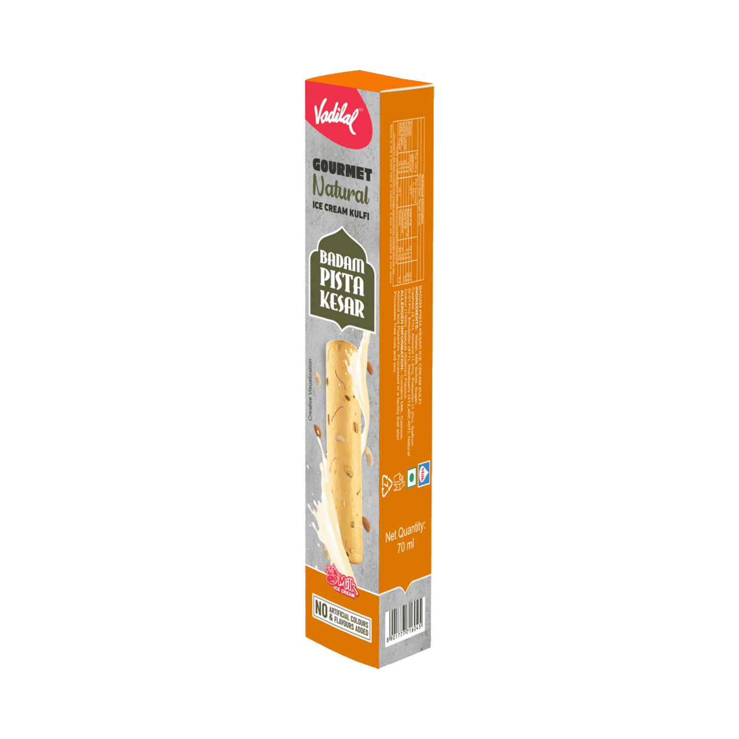 Vadilal Kesar Pista Kulfi Ice Cream 2 LTR