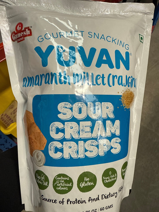 Yuvan Amarnath Millet (Rajgira) Sour Cream Crisp 60g