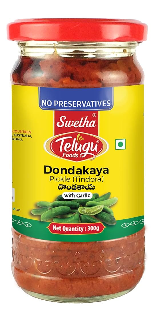 Telugu Tindora Pickle Without Garlic 300g