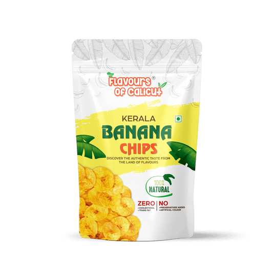 Kerala Banana Chips Long Regular Yellow 150g (Flavors of Kerala)