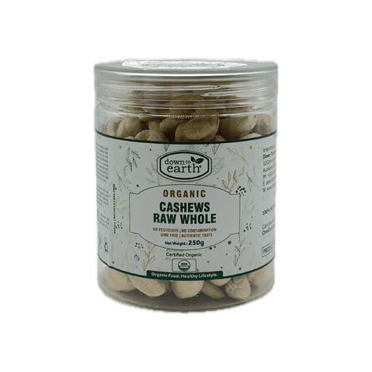Organic Cashews Raw Whole 250g (Down To Earth)