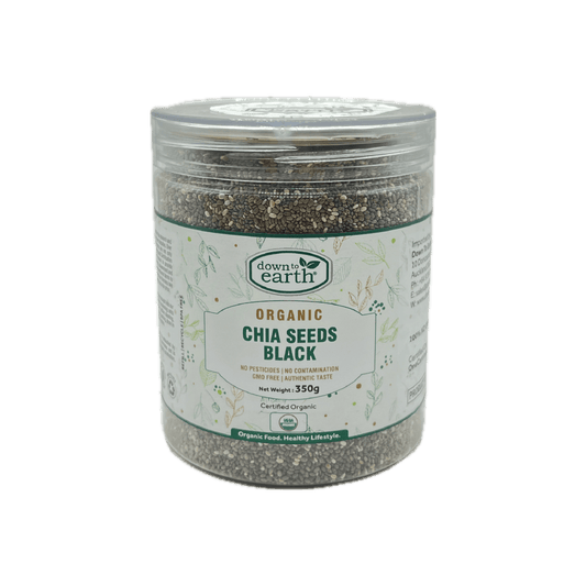 Organic Chia Seeds Black 350g (Down To Earth)
