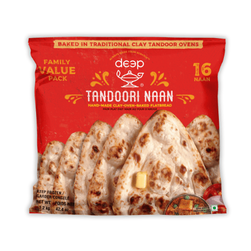 Frozen Family Pack Tandoori Naan 1.2Kg- 16 Naan (Deep)