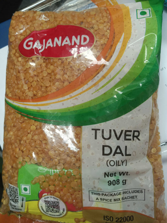 Tuver Dal oily 908g (Gajanand)