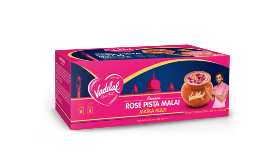Vadilal Rose Pista Malai Matka Kulfi 100ml