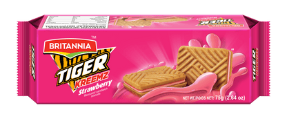Britannia Tiger Kreemz Strawberry 300g