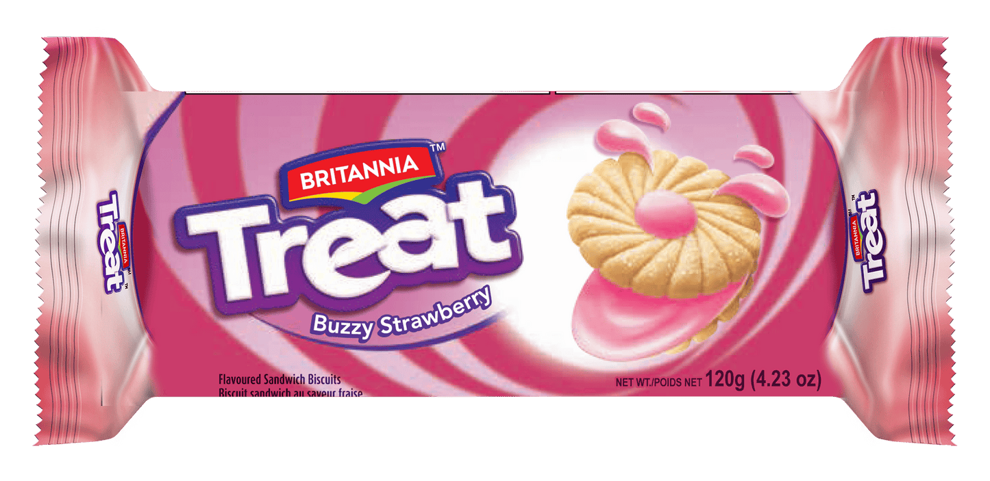 Britannia Treat Cream Strawberry 100g