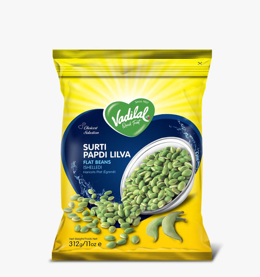 Vadilal Surti Papdi Lilva (Shelled Flat Beans) 312g
