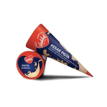 Vadilal Kesar Pista Ice Cream Cone 110ml