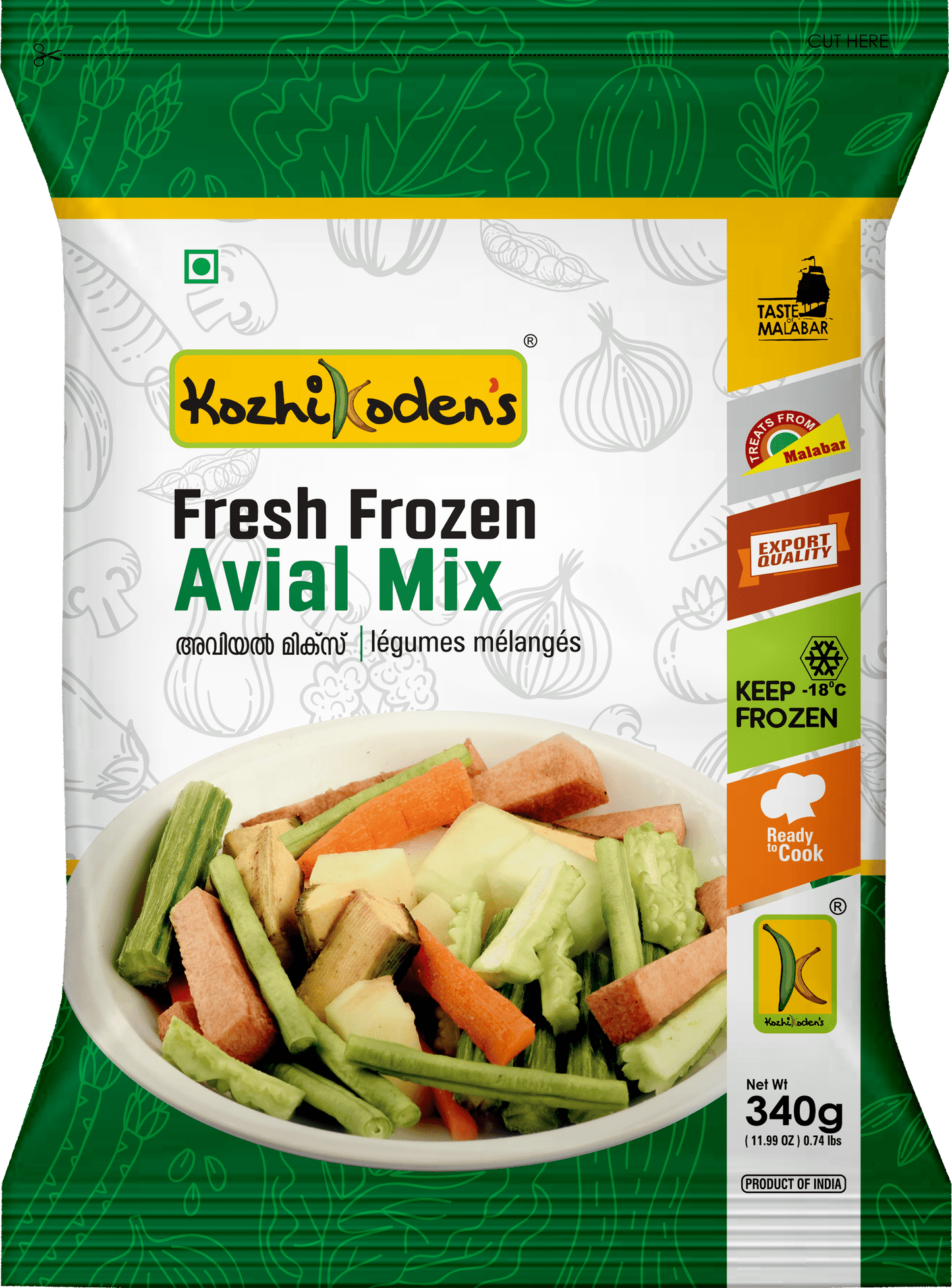 Frozen Avial 340g (Kozhikoden's)