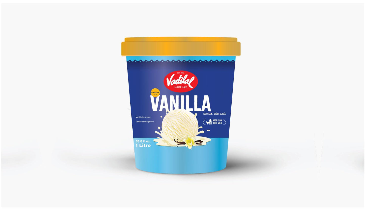 Vadilal Vanilla Ice Cream 1 LTR