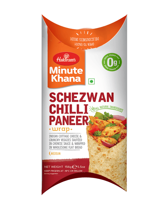 Frozen Desi Wraps Schezwan Chilli Paneer  156g (Haldirams)