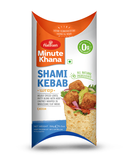 Frozen Desi Wraps Shami Kebab 156g (Haldirams)