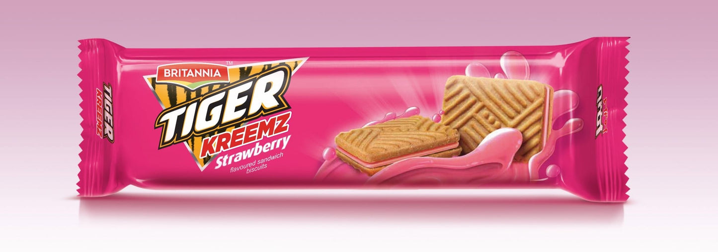 Britannia Tiger Kreemz Strawberry 300g